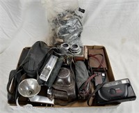Box Lot Of Camera Accessories Photo