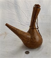 Leather Wrapped Glass Bottle Decanter