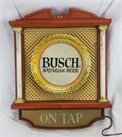 Vintage Busch Beer On Tap Sign Bavarian Light