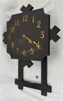 Vintage Hanging Wall Clock Black Rustic Style