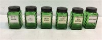 Vintage Green Apothecary Bottles K16H