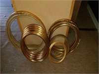 Lot of Gold Gilded Style Oval Frames