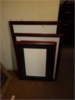 Lot of 3 Red Wood Picture Frames