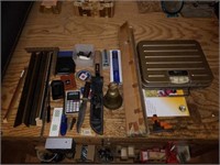 Lot of Misc Office Supplies, Moulding, Scales, Etc