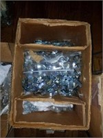 Box full of Metal Picture Hanger Mounts & Screws