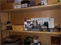 Shelf lot of Screws,Hand Tools,Ink,Tape Dispenser