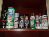 Entire Contents of Shelf of Spray Paints