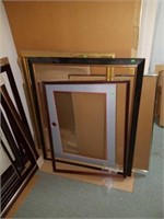 Lot of 11 Misc Size Frames, Glass, Etc