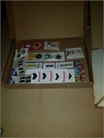 Box with military badges and medals plus ribons