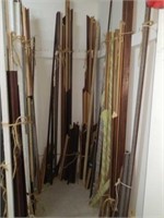 Large lot of wooden framing pieces