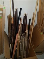 Box lot of wooden framing pieces