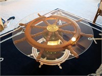 36" Round Nautical glass top
