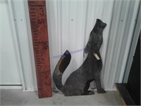 Metal cut out of dog