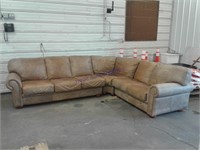 3-piece leather sectional