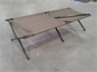 Fold-up cot, approx 7 ft long by 2.5 ft wide