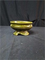 Beautiful green unmarked pottery planter