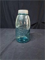 Vintage Blue Ball sheep nose half gallon jar with