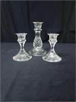 Grouping of 3 beautiful candleholders tallest is