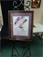 Proper lady in her pearls print Approx 18 x 22