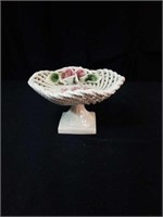 Capidomonte compote with pink roses approx 4