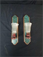 Nice pair of wall hanging candleholders
