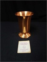 Alluring Copper guild urn approx 7 inches tall