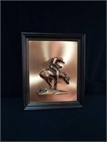 Copper American Indian artwork approx 14 x 16