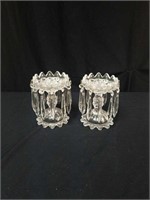 Stunning pair of chandelier style candleholders