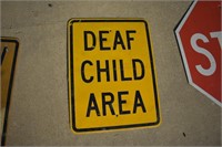 L- METAL DEAF CHILD METAL SIGN