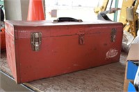 D1- MALCO METAL TOOL BOX WITH TOOLS