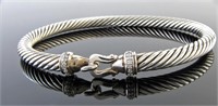 David Yurman Sterling/14K Classic Cable Bracelet