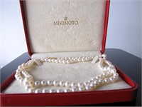 Mikimoto 36" Strand of Cultured Pearls, 18K