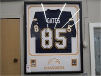 FRAMED "ANTONIO GATES CHARGERS" AUTOGRAPHED