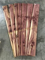 Lot Of Seven Rough Sawn Cedar Boards