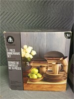 15 Piece Dinnerware Set - Bizzare Brown