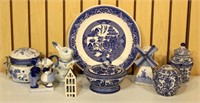 9pc Lot - Blue and White Decorative Figurines