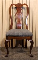 Dining Chair with Green Cushion