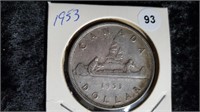 1953 SILVER DOLLAR