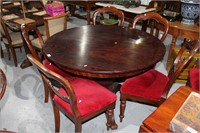 Set of 6 Colonial cedar dining chairs,
