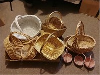 B1- Assorted Wicker and Wood Basket Box Lot