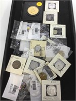 COINAGE,COLORIZED QUARTERS,1972 WASH. DOLLAR &MORE