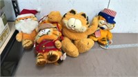 5 Medium size Garfield stuffed animals