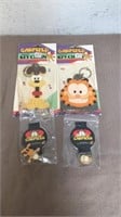 Garfield and Odie scented keychains with 2