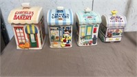 4 Garfield canisters set