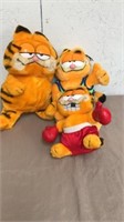 3 Garfield stuffed animals