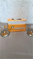 2 Garfield drinking glasses