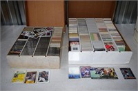 2 boxes assorted Baseball and Football collector c
