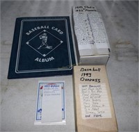 92-93 Baseball cards including Topps, Donruss, Stu