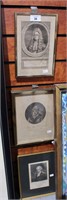 Collection of 3 antique engravings