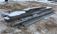 Approx (17) 6ft-14ft Galvanized Guard Rail